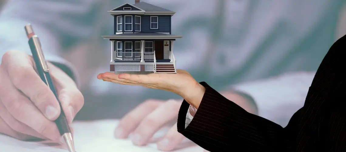 Australian property market trends graph and a house model